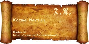 Kozma Martin névjegykártya